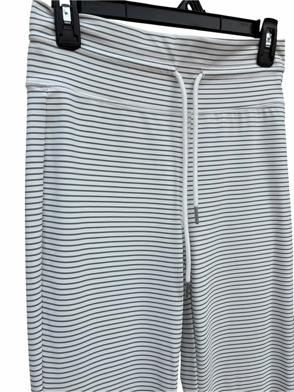 HALARA White & Gray Striped Slim Yoga Flare Lounge Pants NEW - Picture 6 of 9